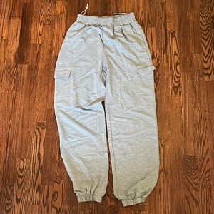 Grey Cargo Sweatpants
